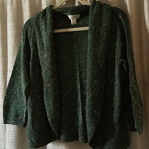 Green 3/4 Sleeve Cardigan